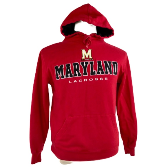 Colosseum University of Maryland Hoodie Sweatshirt Lacrosse Unisex - Picture 1 of 10